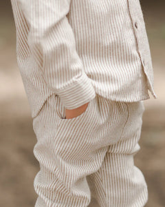 Ethan Trouser - Brass Pinstripe