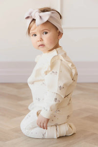 Organic Cotton Maple Sweatshirt - Playful Kittens Whisper White Large