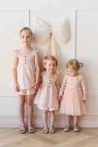 Organic Cotton Ellie Top - Petite Fleur Soft Peony
