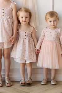 Organic Cotton Emelia Short - Petite Fleur Soft Peony