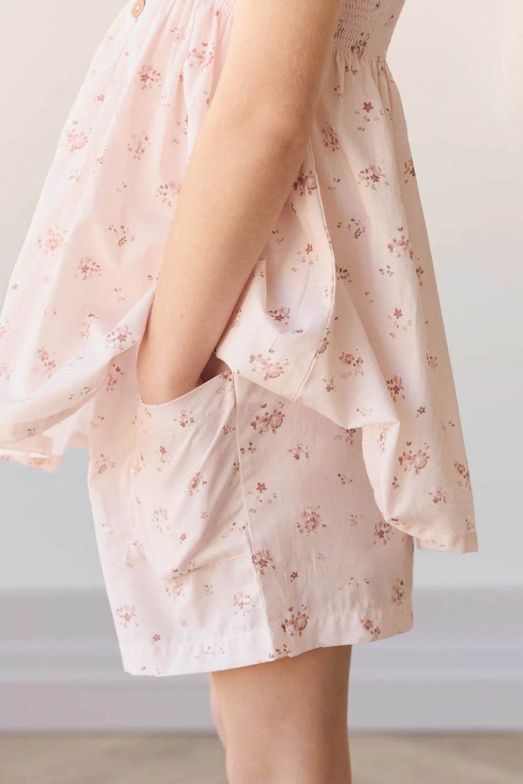 Organic Cotton Emelia Short - Petite Fleur Soft Peony