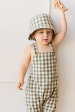 Load image into Gallery viewer, Organic Cotton Kingston Overall-Gingham Grape Leaf
