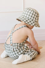 Load image into Gallery viewer, Organic Cotton Kingston Overall-Gingham Grape Leaf
