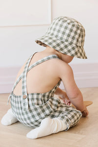 Organic Cotton Kingston Overall-Gingham Grape Leaf