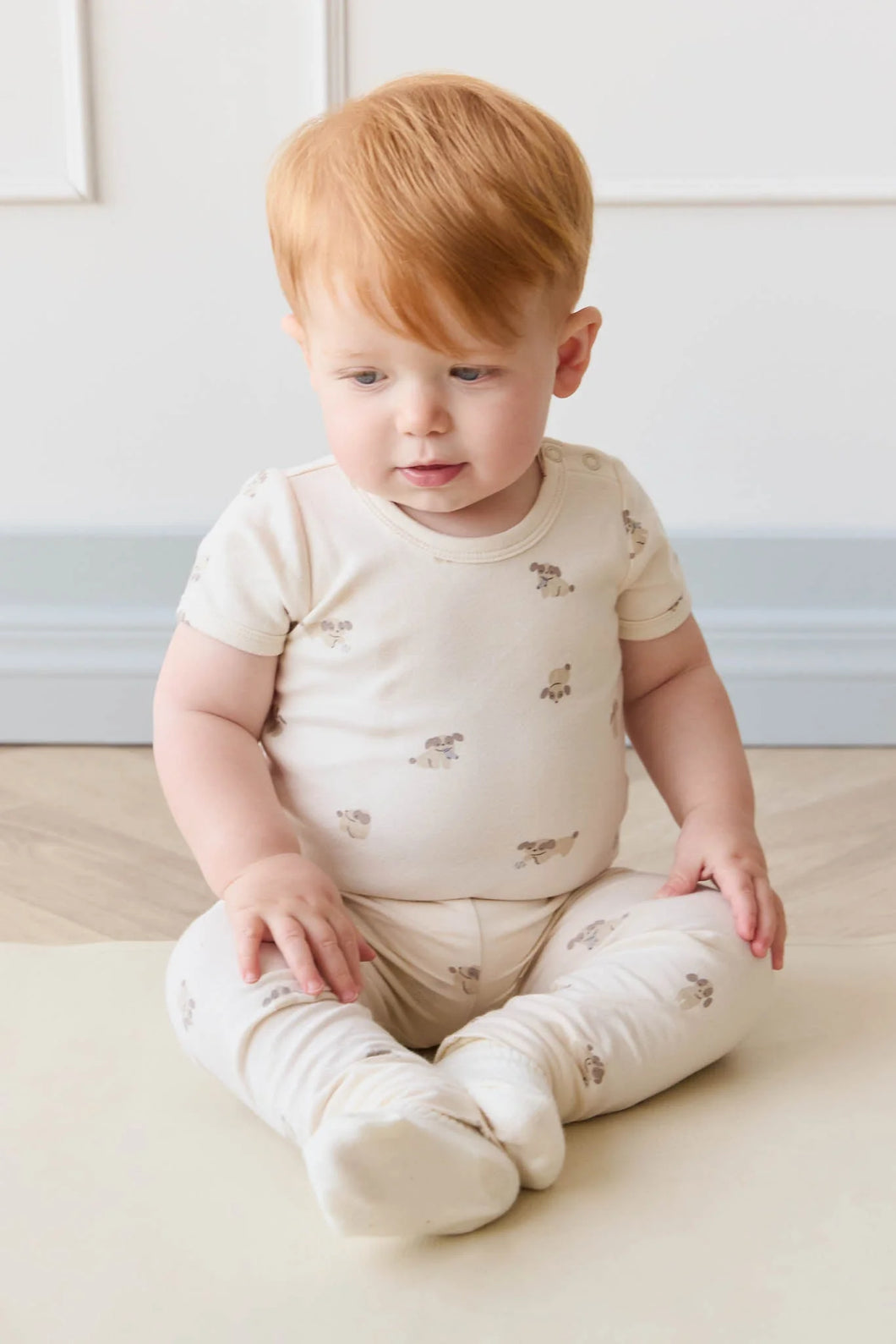 Organic Cotton Everyday Legging - Sasha Puppy Tofu