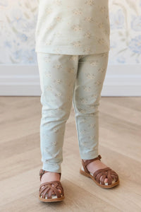 Organic Cotton Everyday Legging - Rose Floral Smoke