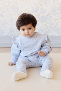 Organic Cotton Morgan Track Pant - Rose Floral Smoke