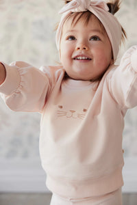 Organic Cotton Penny Sweater Ballet Pink - Baby Girl