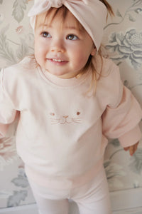 Organic Cotton Penny Sweater Ballet Pink - Baby Girl