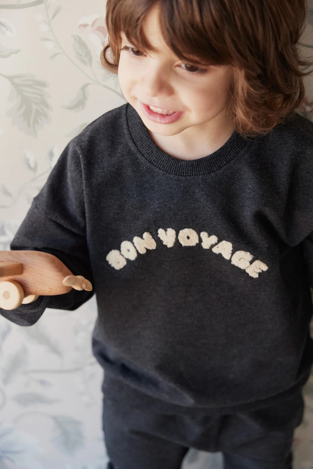 Organic Cotton Kit Sweatshirt - Onyx Marle