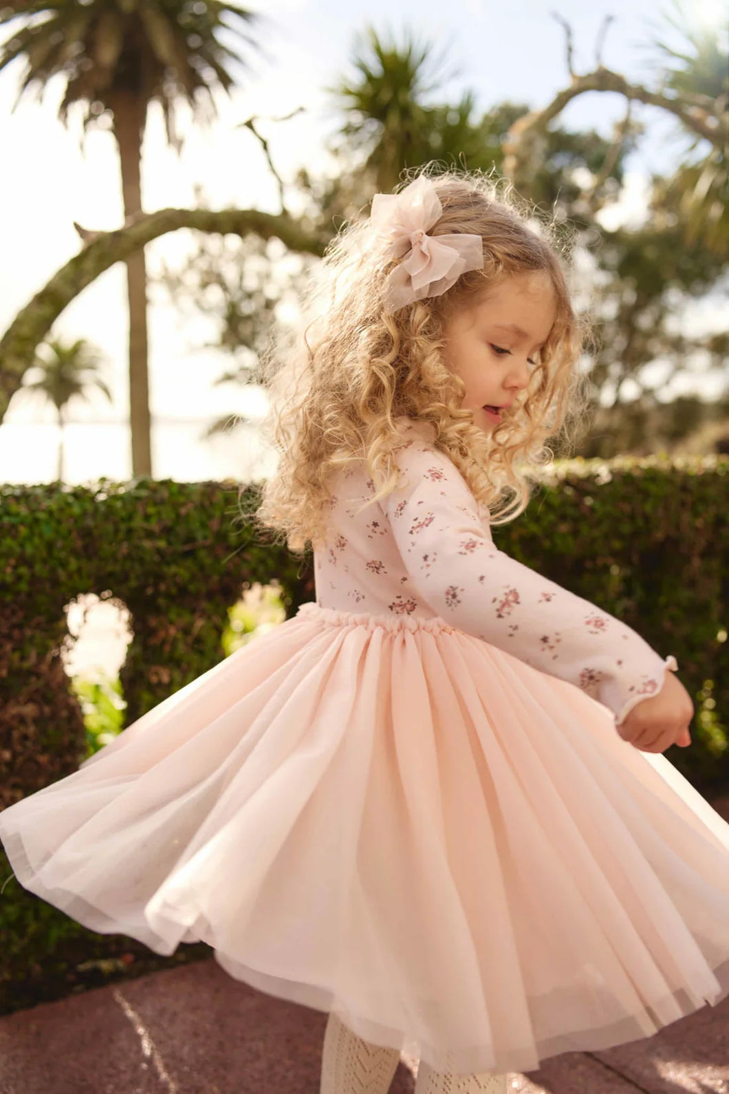 Anna Tulle Dress Petite Fleur Soft Peony