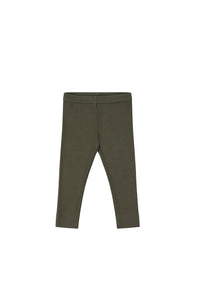 Organic Cotton Legging - Olive