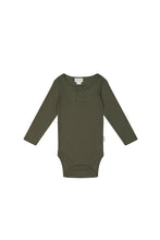 Load image into Gallery viewer, Organic Cotton L/S Bodysuit - Olive
