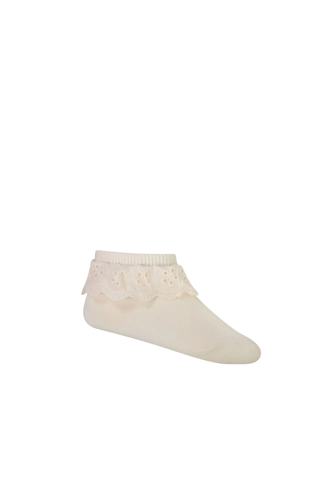 Frill Ankle Sock - Shell Pink