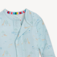 Load image into Gallery viewer, Serene Safari Blue Modal Footie
