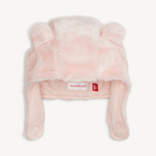 Load image into Gallery viewer, Pink Blossom Minky Bear Hat
