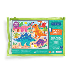 Mighty Dinosaur 12 Piece Puzzle Pouch