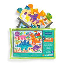 Load image into Gallery viewer, Mighty Dinosaur 12 Piece Puzzle Pouch
