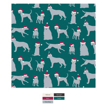 Load image into Gallery viewer, 2 Way Zipper Footie - Cedar Santa Dogs
