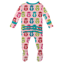 Load image into Gallery viewer, Muffin Ruffle Footie With 2 Way Zipper - Lotus Happy Teddy
