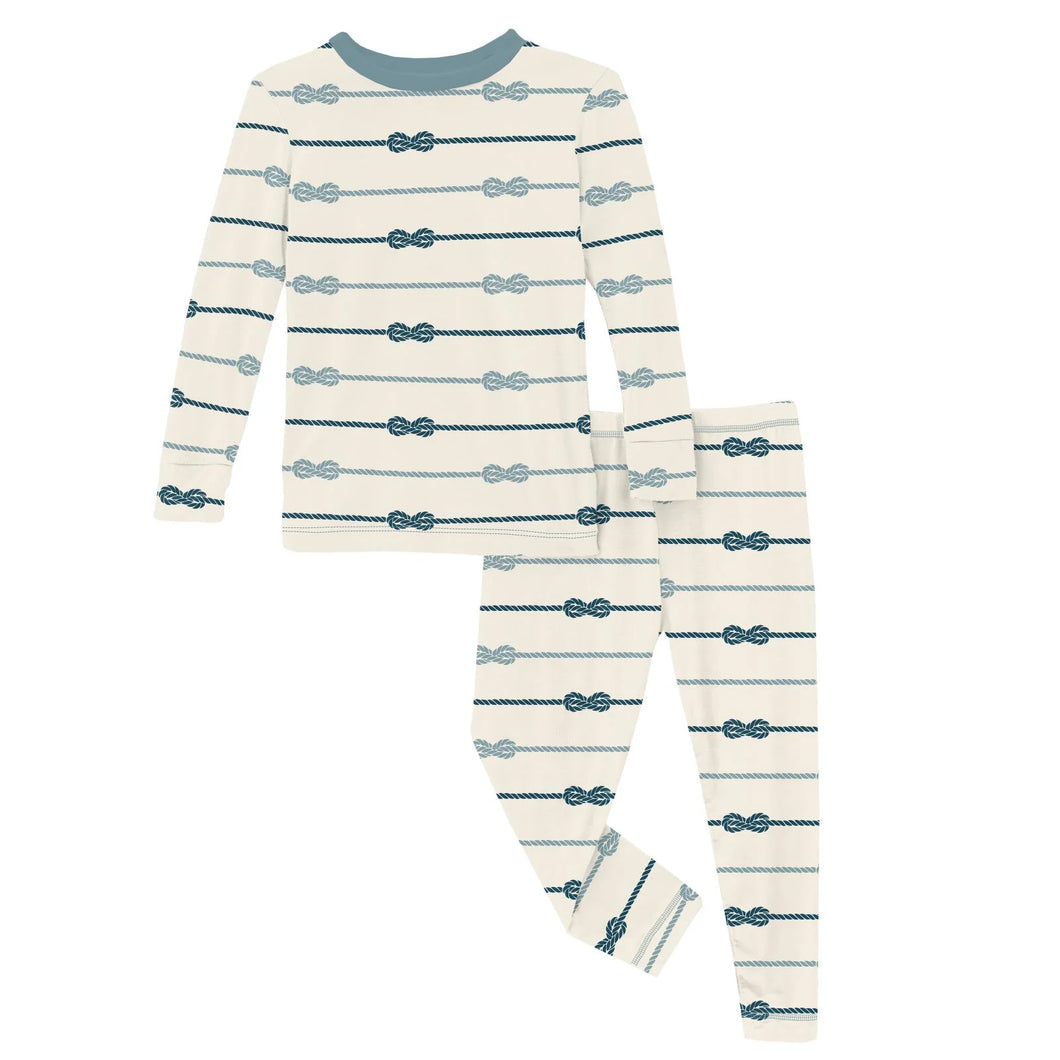 Long Sleeve Pajama Set Natural Boat Rope