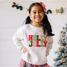 Load image into Gallery viewer, Holly Jolly Patch Christmas Sweatshirt
