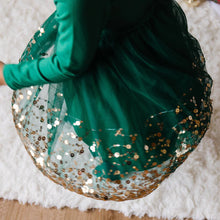 Load image into Gallery viewer, Emerald Sequin Christmas L/S Tutu Dress
