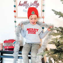 Load image into Gallery viewer, Merry Dude Christmas Sweatshirt
