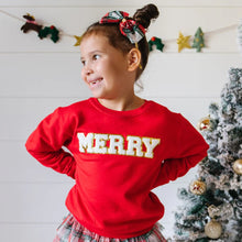 Load image into Gallery viewer, Merry Patch Christmas Sweatshirt
