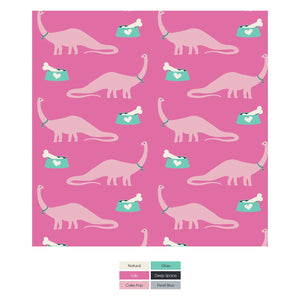 Print Short Sleeve Kimono PJ Set - Tulip Pet Dino