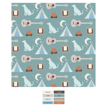 Load image into Gallery viewer, Print Short Sleeve Pajama Set (Jade Campfire)
