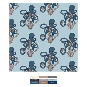 Long Sleeve Pajama Set Spring Sky Octopus Anchor