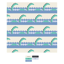 Load image into Gallery viewer, Print Footie with 2 Way Zipper - Natural Sea Monster

