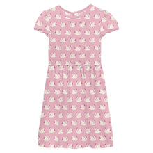 Load image into Gallery viewer, Print Flutter Sleeve Twirl Dress with Pockets - Cake Pop Swan Princess
