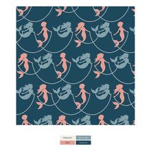 Load image into Gallery viewer, Print Muffin Ruffle Footie With 2 Way Zipper - Peacock Mermaids &amp; Pearls

