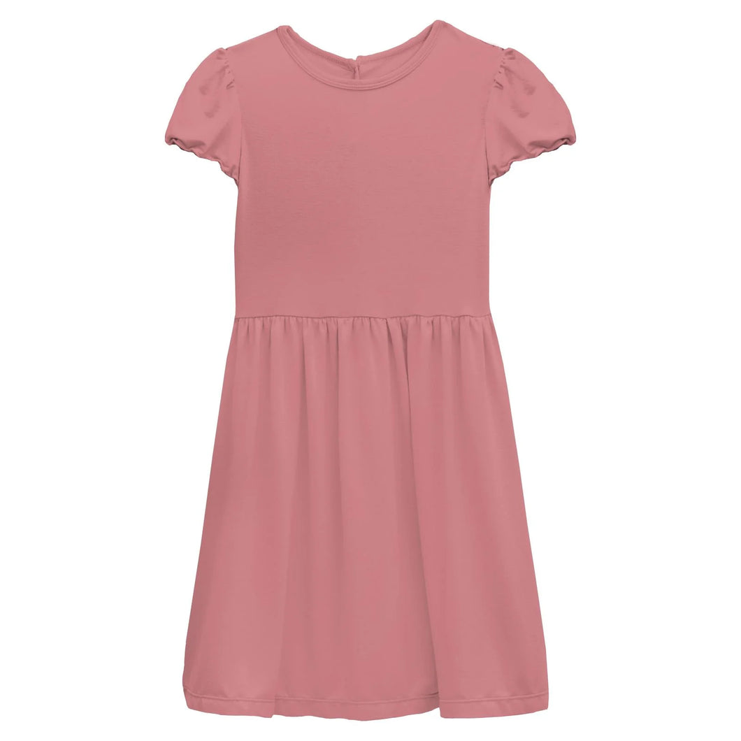 Flutter Sleeve Twirl Dress Desert Rose