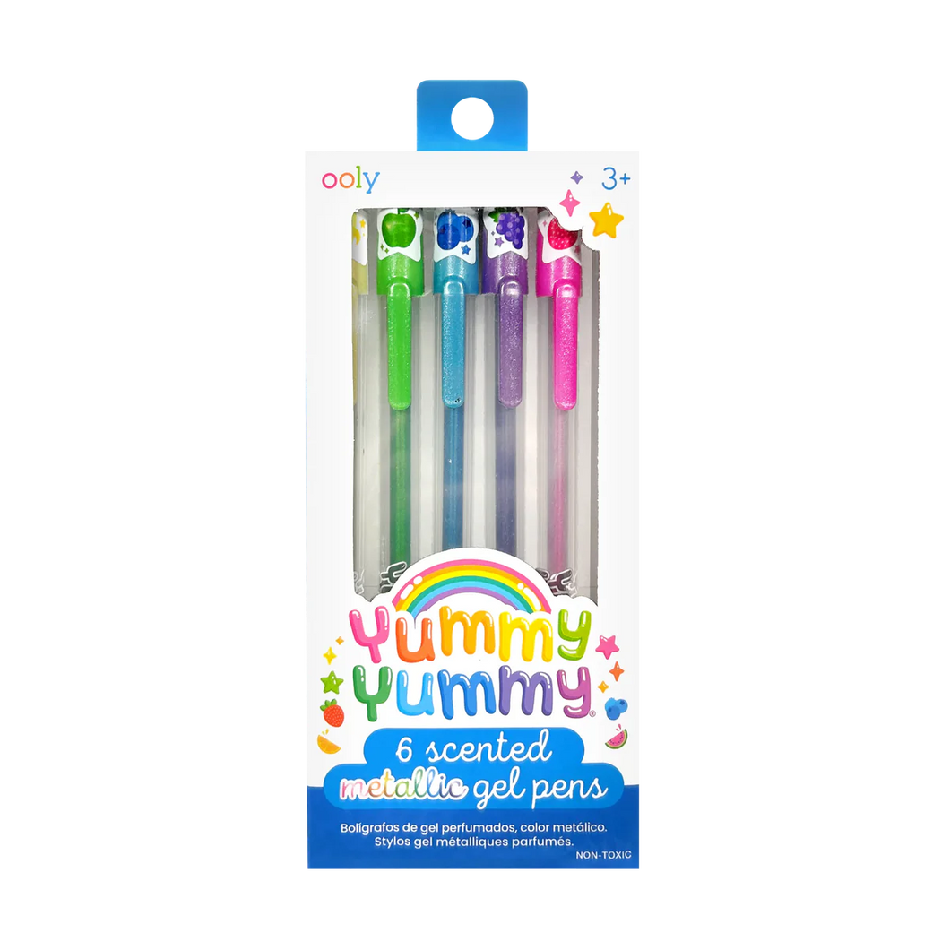 Yummy Yummy Scented Gel Pens - Metallic Set of 6