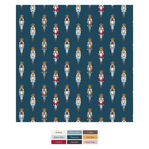 Print Footie With 2 Way Zipper - Peacock Nutcrackers