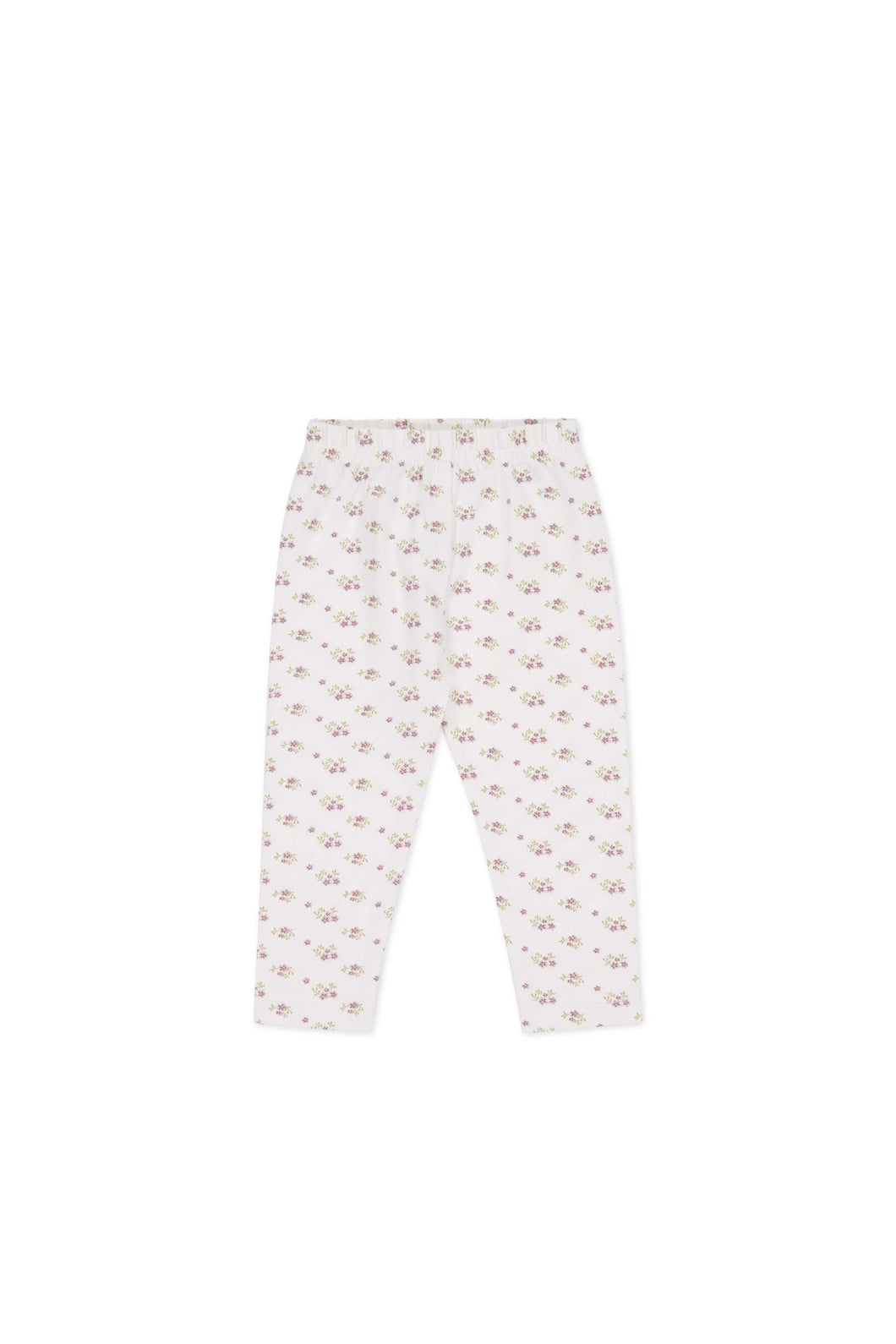 Organic Cotton Everyday Legging - Rose Floral Pink