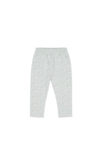 Organic Cotton Everyday Legging - Rose Floral Smoke