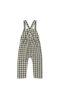 Organic Cotton Kingston Overall-Gingham Grape Leaf