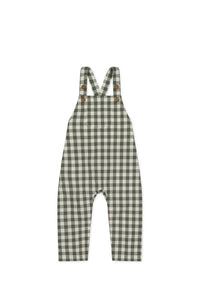 Organic Cotton Kingston Overall-Gingham Grape Leaf