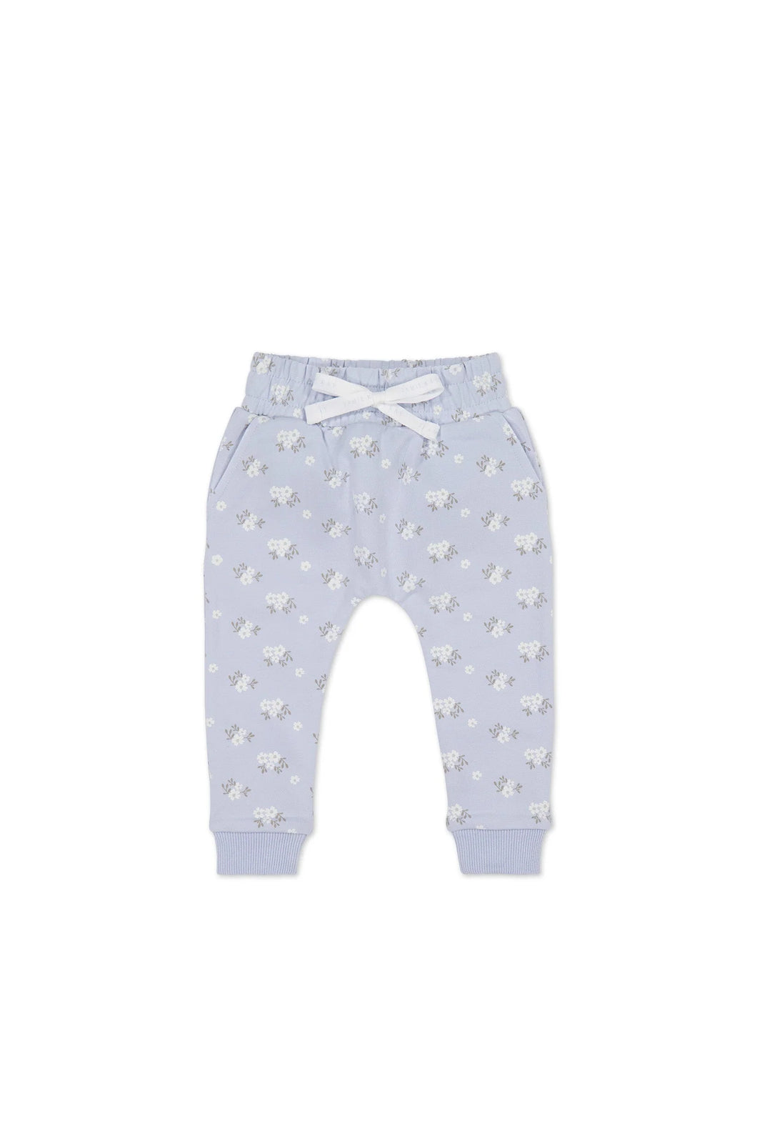 Organic Cotton Morgan Track Pant - Rose Floral Smoke