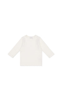 Pima Cotton Vinny Long Sleeve Top - Whisper