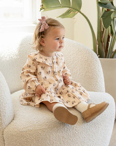 Ruffle Collar Button Dress - FIg Flora