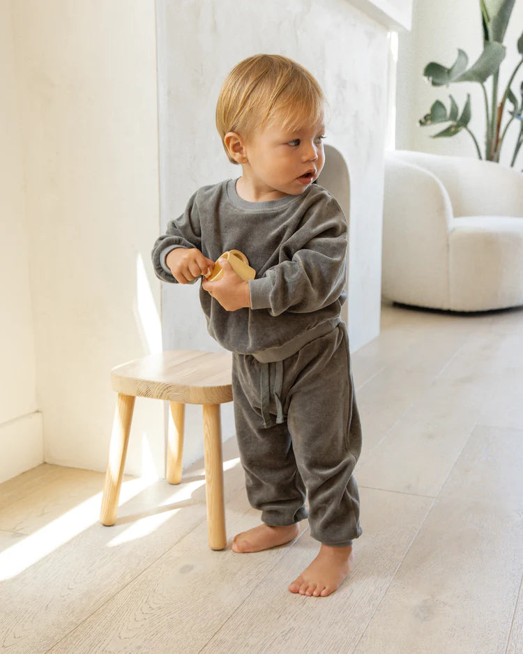 Velour Relaxed Sweatshirt - Forest