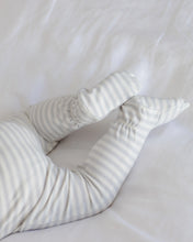 Load image into Gallery viewer, Zip Long Sleeve Sleeper Footie - Cloud Stripe
