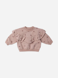 Ruffle Fleece Sweatshirt - Snow