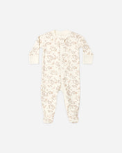 Load image into Gallery viewer, Zip Long Sleeve Sleeper Footie - Floral Vine
