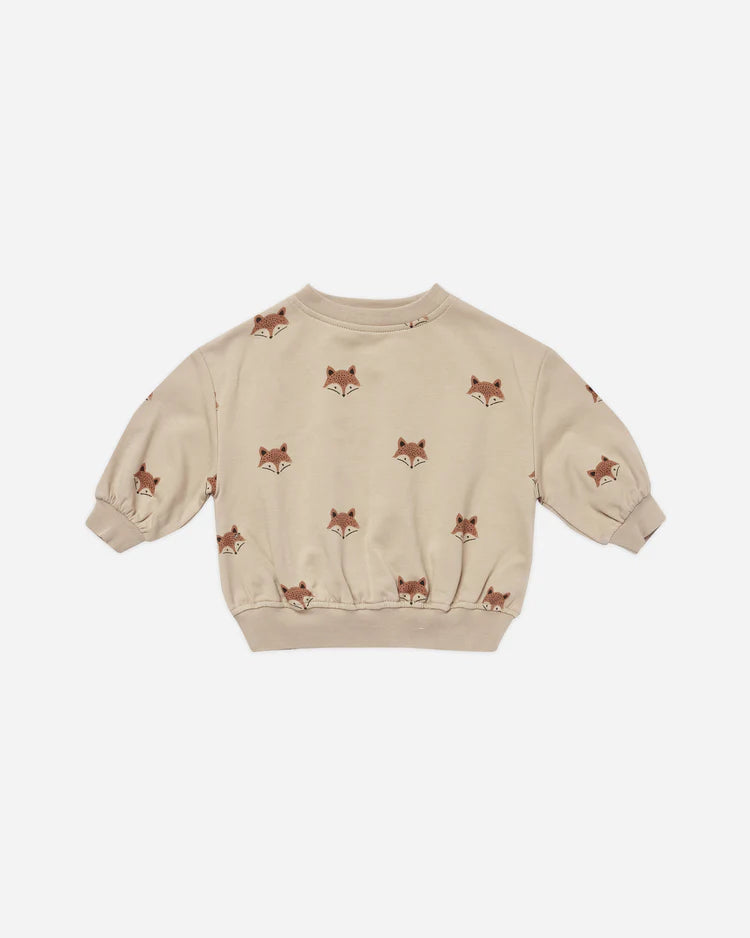 Relaxed Fleece Sweatshirt - Foxes